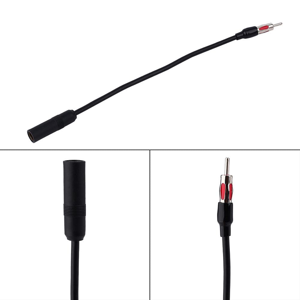 Car Radio Stereo Installation Male to Female Antenna Adapter Extension Cable white