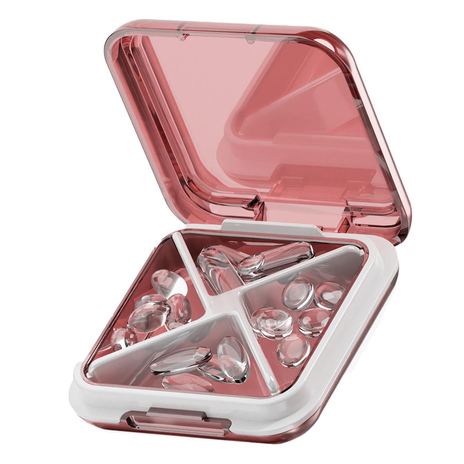 Portable Medicine L Case Silicone Stainless Steel High Density Travel Medicine Case for Vitamin