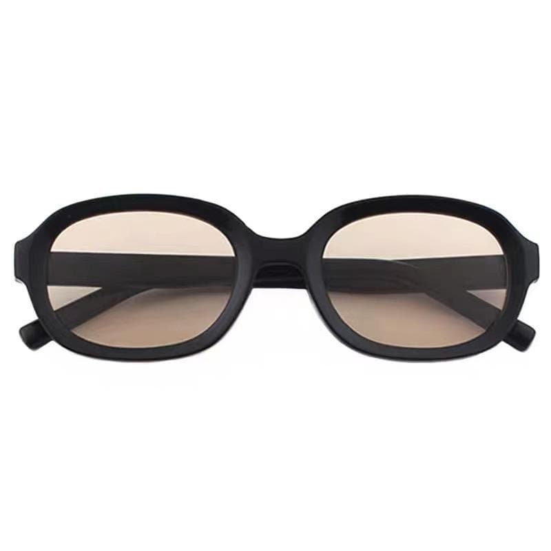 New Retro Small Frame Sunglasses Women Vintage Tea Color UV400 Oval Sun Glasses Designer Brand Eyewear As shown in the figu