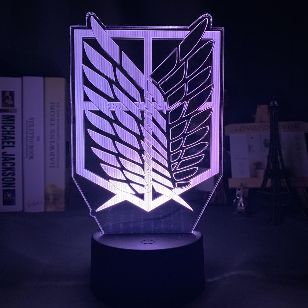 Acrylic Table Lamp Anime Attack on Titan for Home Room Decor Light Cool Kid Child Gift Captain Levi Ackerman Figure Night Light