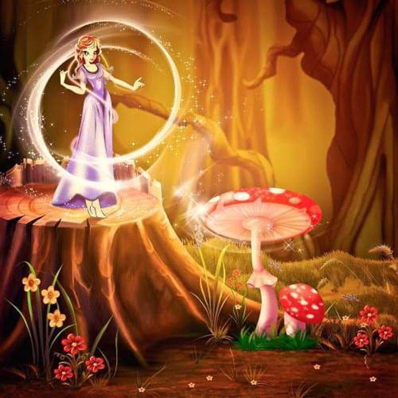 Diamond Embroidery Bright Rhinestones Diamond Handicrafts Fairytale Forest Diamond Painting Diamond 30x30CM