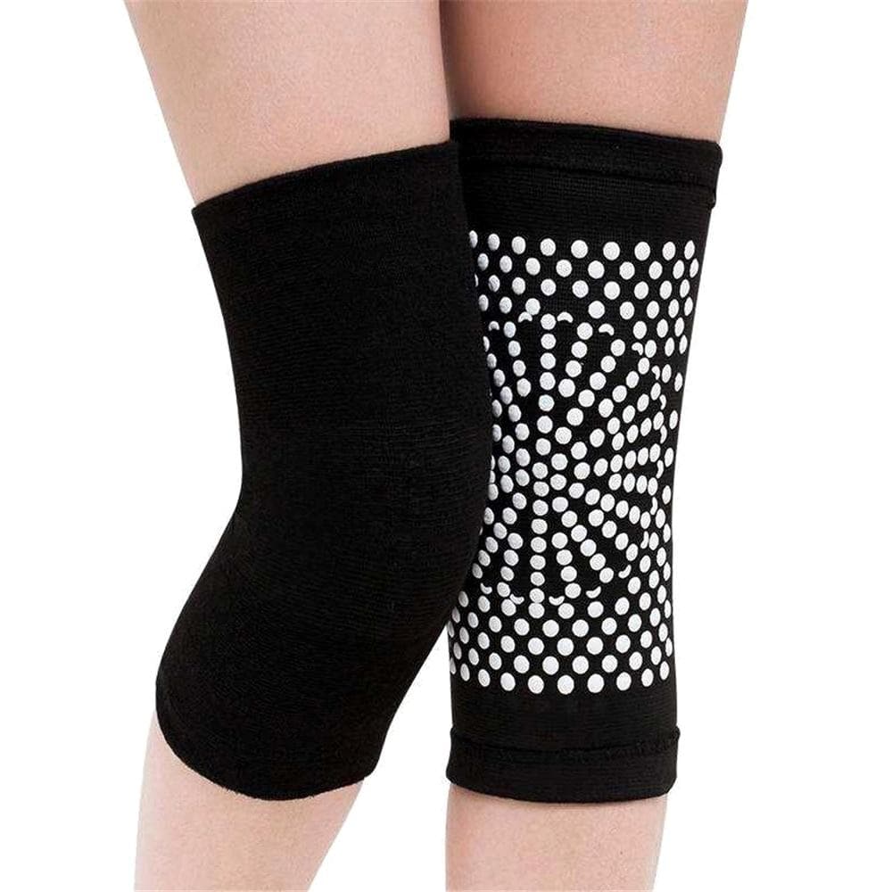 Self Heating Support Knee Pad Knee Brace Warm for Joint Pain Relief Injury Recovery Belt Leg Warmer XL black