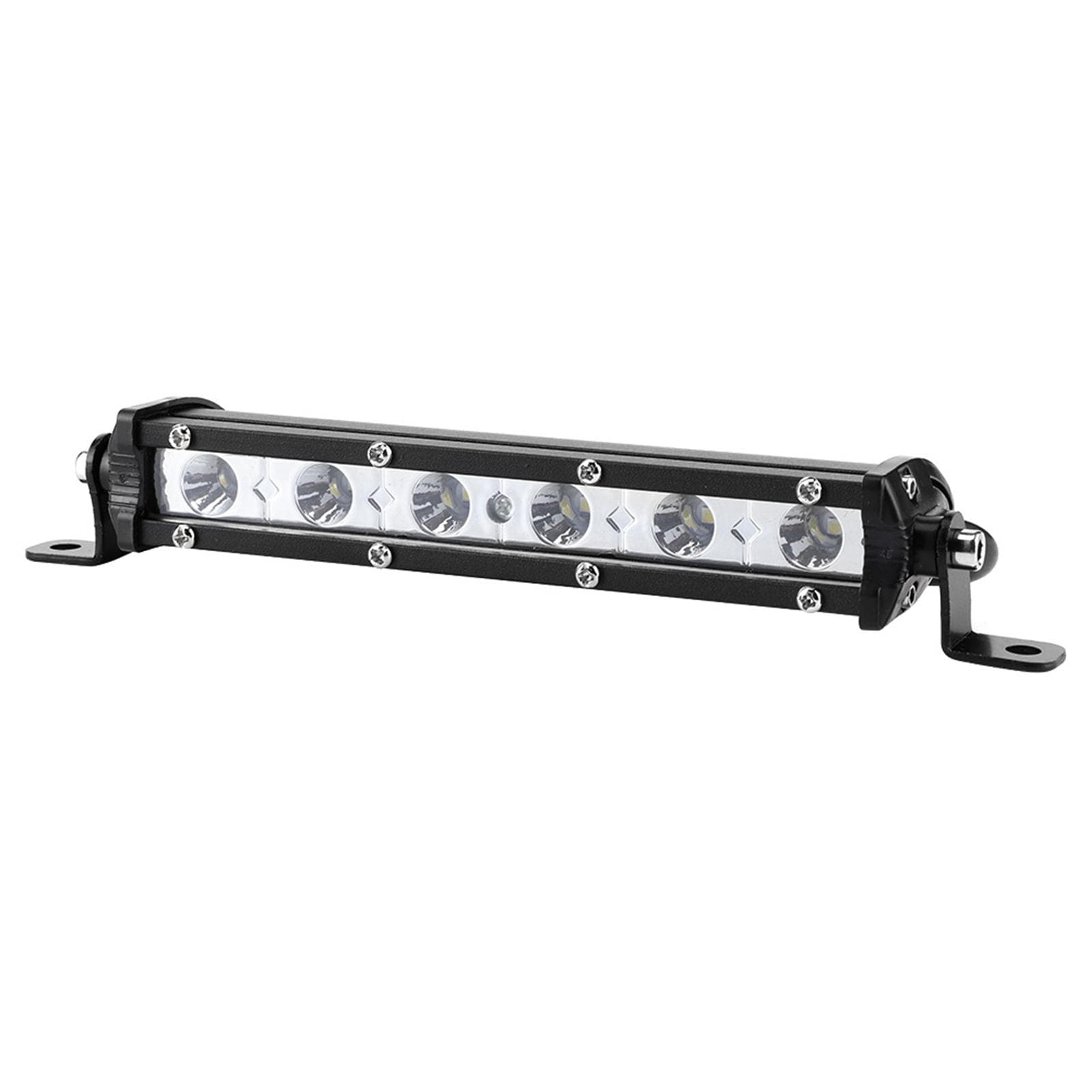 7in 18W 6LED 6000K White Work Light IP67 Ultra Slim Lamp Bar Stripe for Offroad Ships Auto