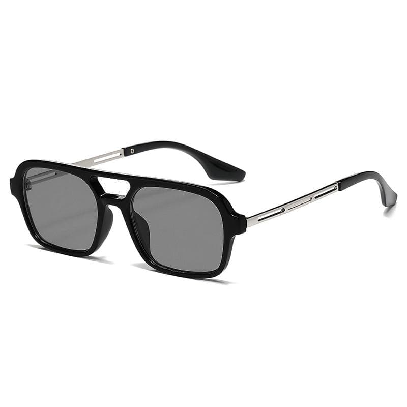 Double Bridge Square Frame Sunglasses Retro Cat Eye UV400 Protection Fashion Brand Design Women Eyewear Shades