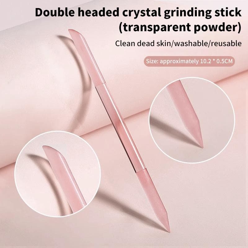 1Pcs Glass Nail Polishing Cuticle Pusher Nail Manicure Stick Professional Nail Files For Manicure Nails Art Accessories pink