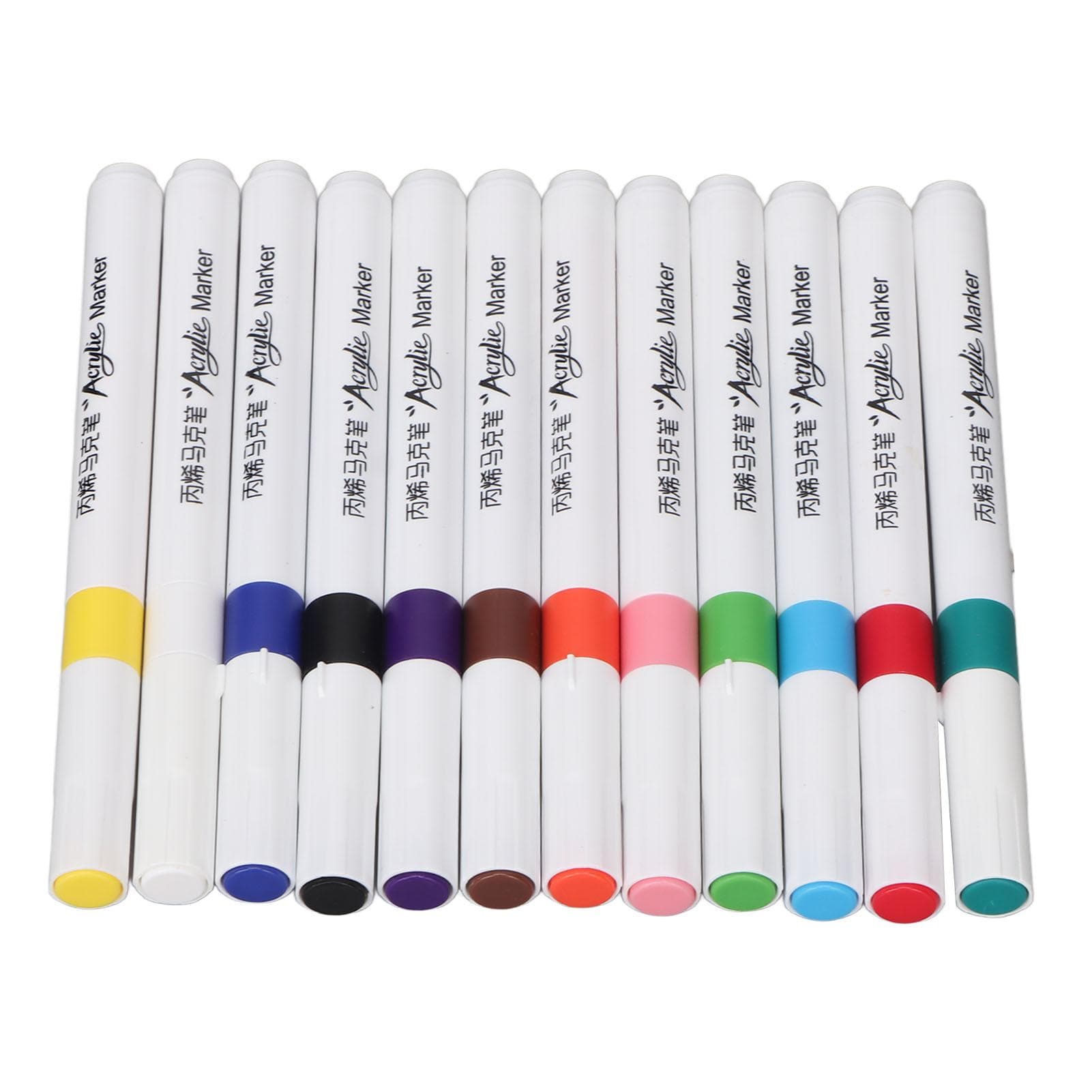 Acrylic Paint Markers Water Based Ink Waterproof High Coverage Paint Pens Paint Markers for DIY
