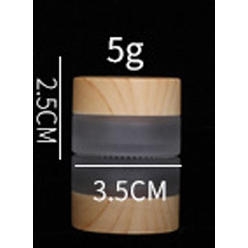 10g Wood Grain Lid 30g Glass Cream Bottle Cosmetic Jar 50g Scrub Sub-bottling Portable Travel Packaging Container 5pcs