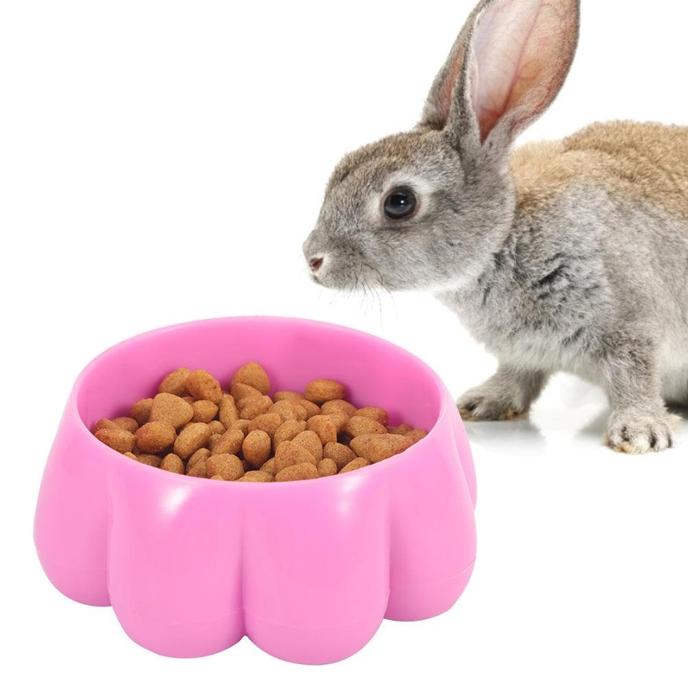 Plastic Oversize Durable Flower Food Feeding Bowl Feeder for Small Pets Hamster Rabbit Chinchilla red
