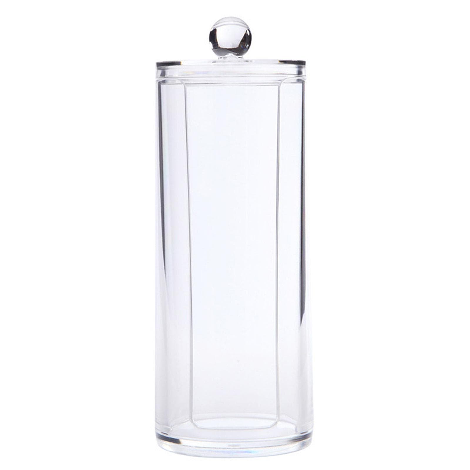 Acrylic Makeup Cotton Pad Holder Dispenser Round Cosmetic Storage Jars with Lids Cotton Swab Cotton transparent