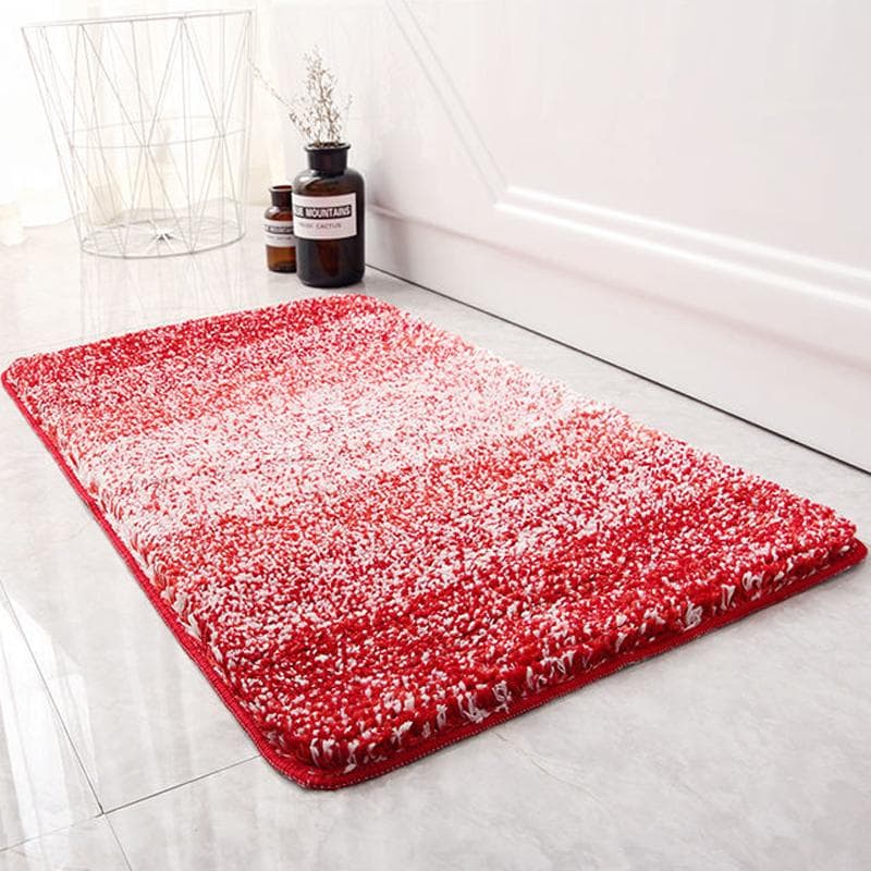 Snowflake Velvet Bathroom Absorbent Floor Mat Bathroom Bathroom Kitchen Non Slip Mat Door Mat Entry Bedroom Foot Mat 48cmx78cm red