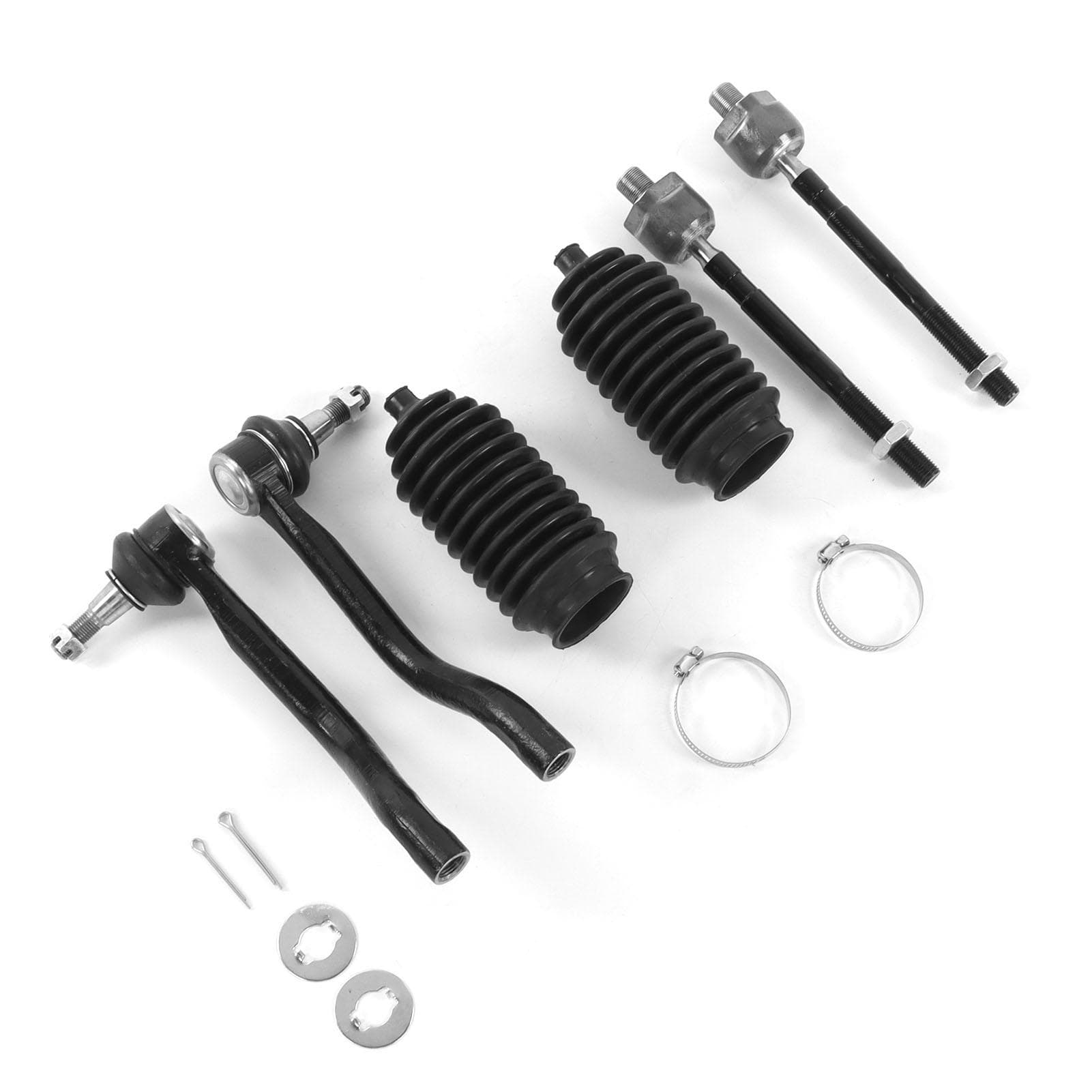 6pcs Tie Rod Ends Front Inner Outer Set EV800356 Replacement for Honda Civic 1992?1995 All Models