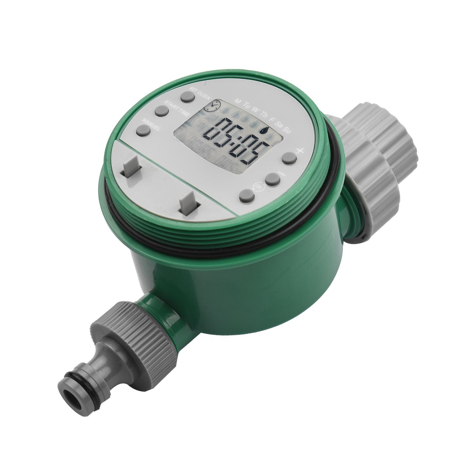 Lepmerk Digital Automatic Watering Timer Programmed Garden Irrigation Timer Battery Operated US Standard grey