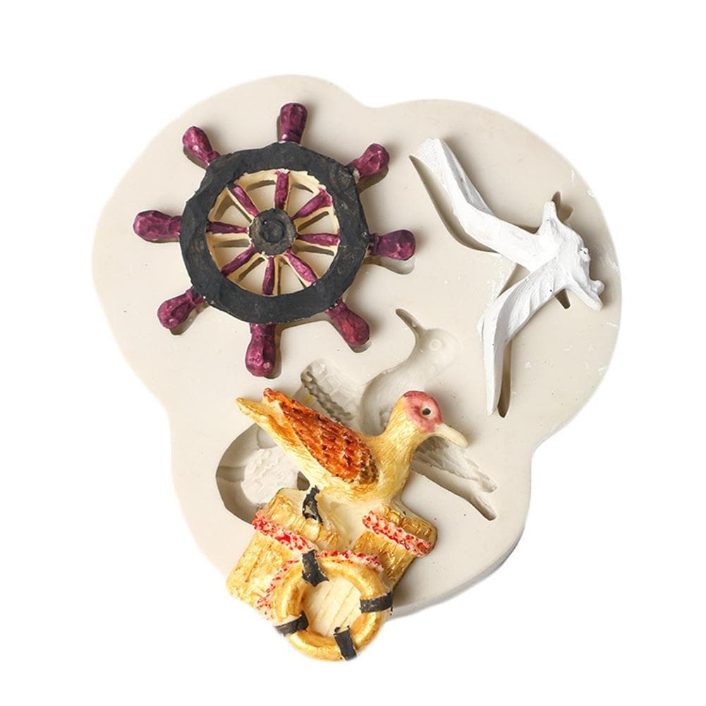 Marine Style Mould Decorating Tool DIY Silicone Cake Mold for Baking Fondant Cupcake Dessert05#