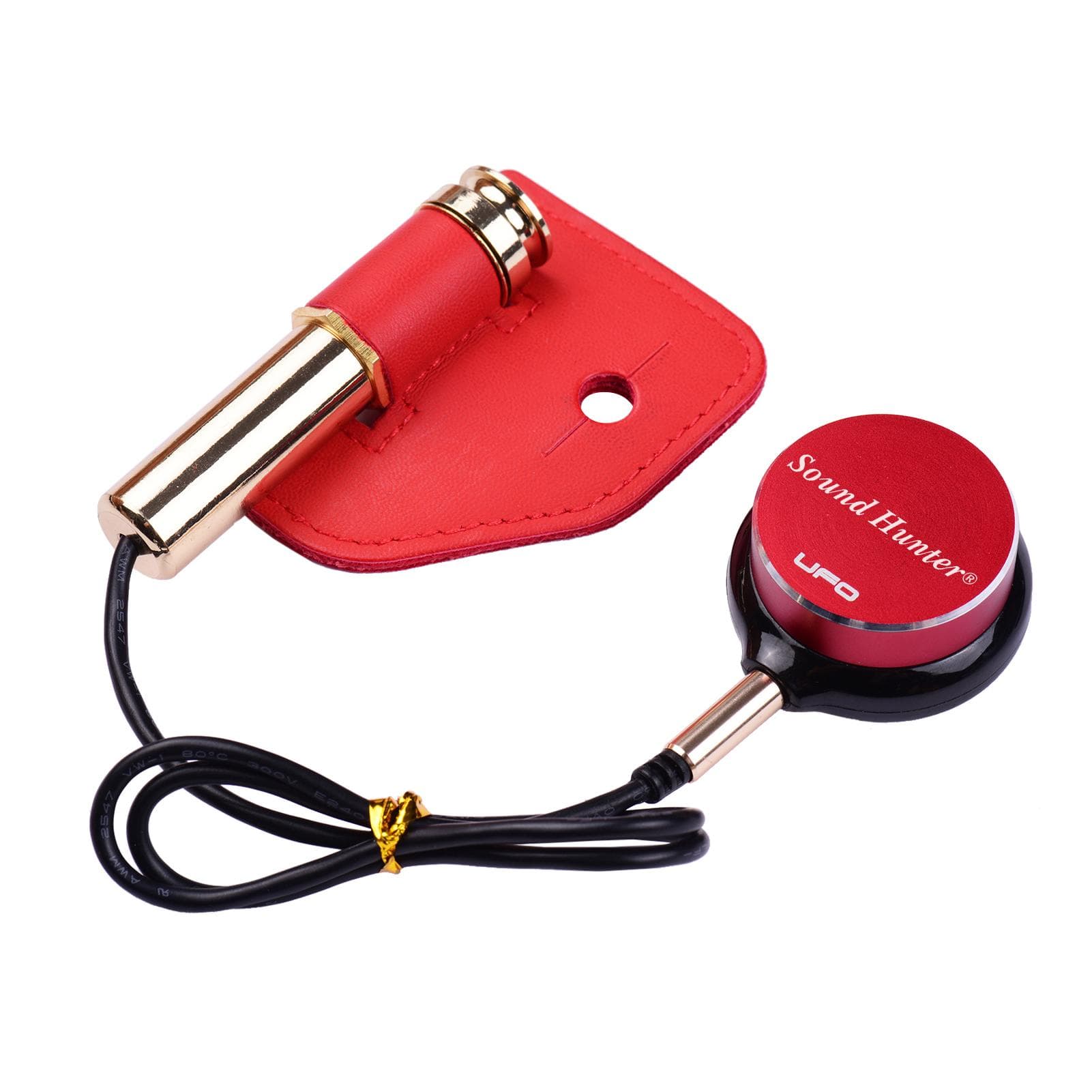 Sound Hunter Guitar Transducer Pickup Piezo Pickup for Acoustic Guitar Ukulele Violin Viola Erhu red