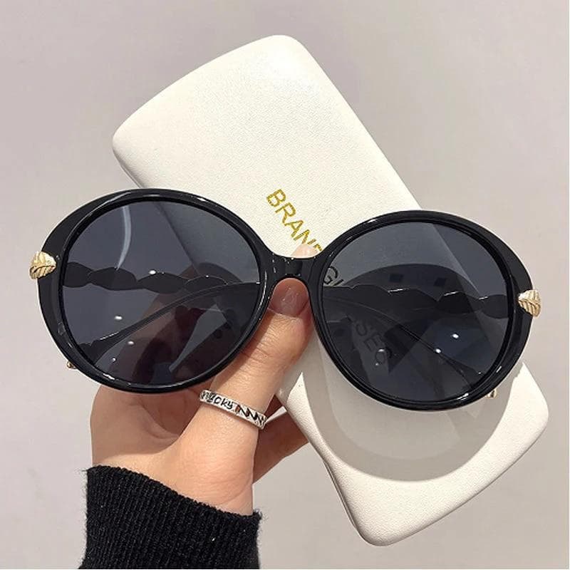 Round Sunglasses Ins Style Fashion Street Photography Glasses 2159 Trendy UV Protection