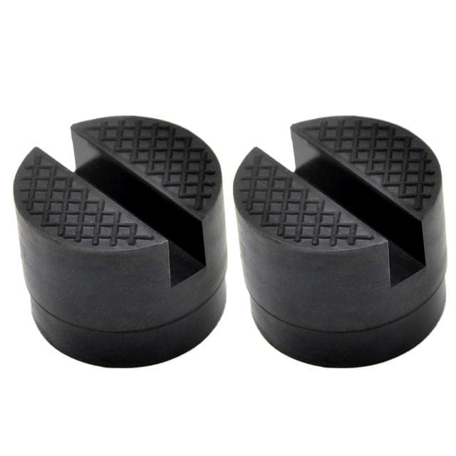 Floor Slotted Car Rubber Jack Pad Frame Protector Adapter Jacking Tool Pinch Weld Side Lifting Disk 2PCS