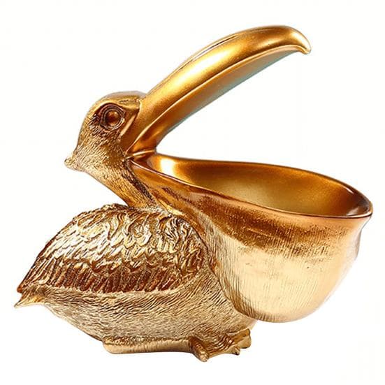Pelicans Decorations Unique Realistic Big Mouth Design Vintage Pelicans Decorations for Home Decor golden