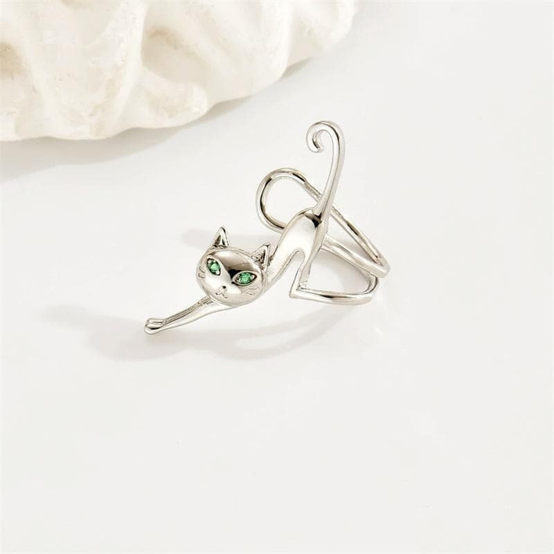 1 Pc Funny Green Eye Cat Clip Earring for Women Cute Animal Frog No Ear Hole Without Piercing Earbone Earring Party Jewelry silver