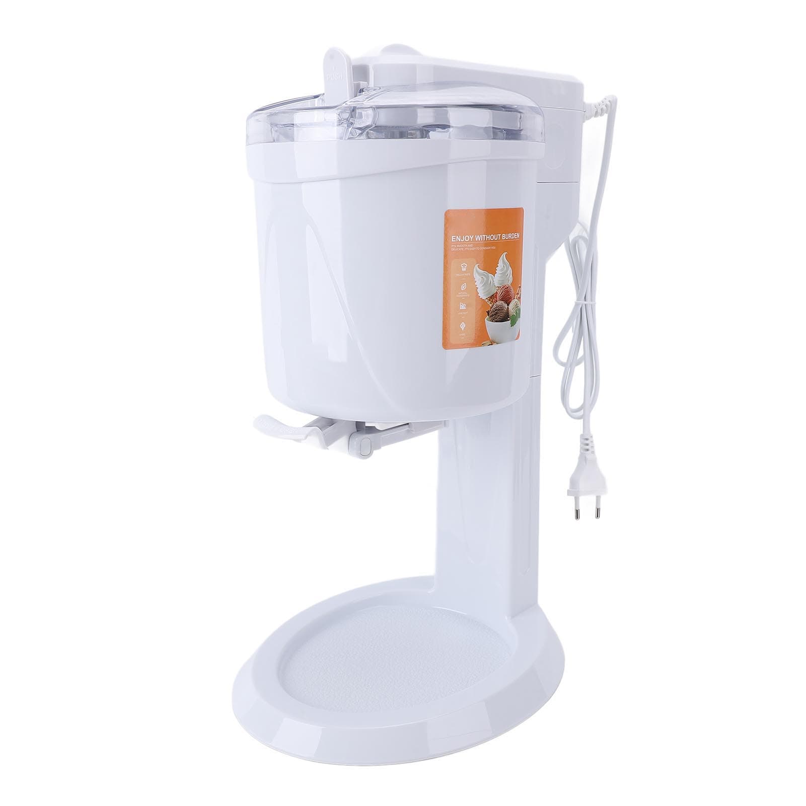 Ice Cream Machine Automatic Mixing Small Frozen Yogurt Maker for Home Low Noise 1L Capacity EU Plug L
