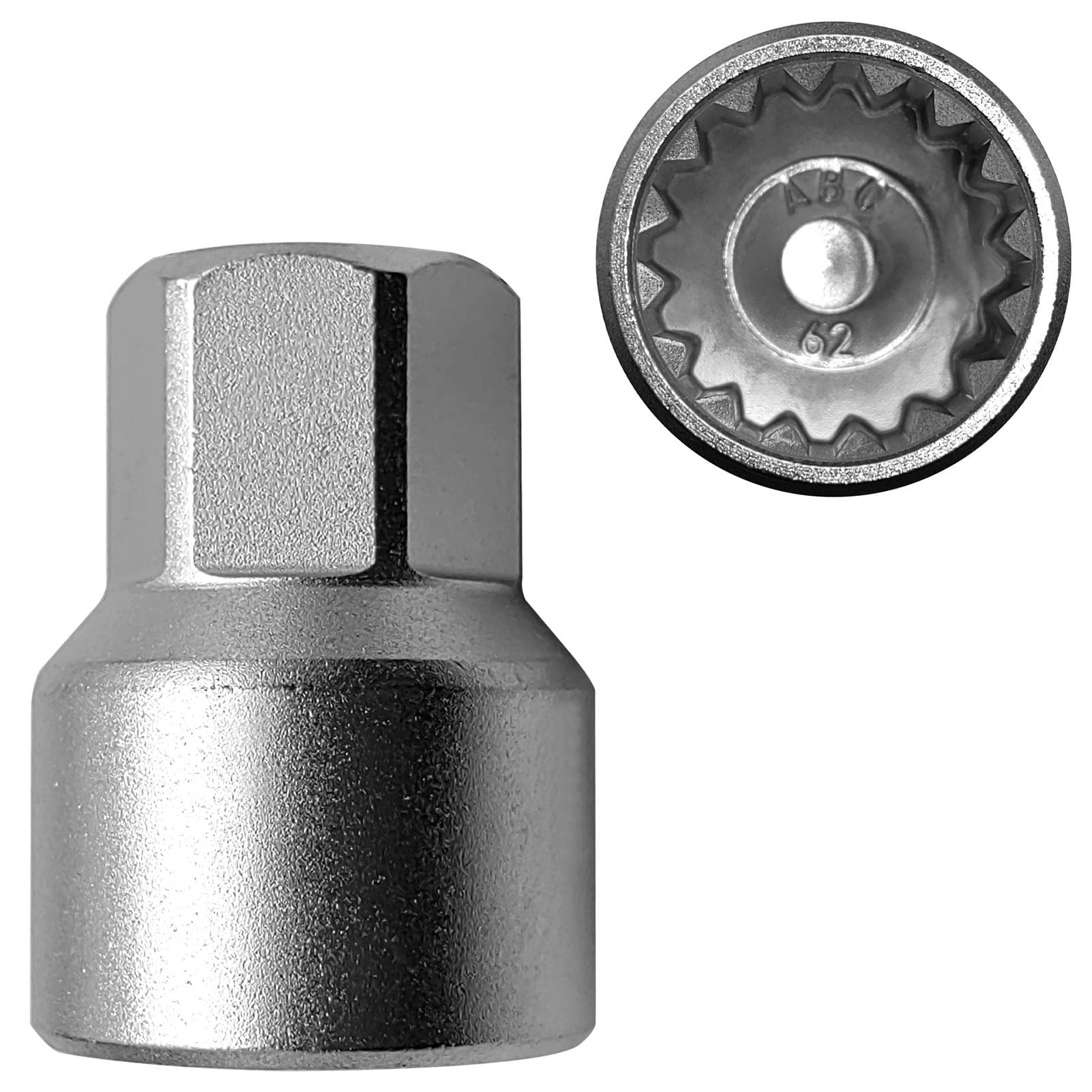 Wheel Locking Nut Key Replacement for Porsche, 69 Thinwalled Wheel Lock Nut Socket Adapter, Wheel 62