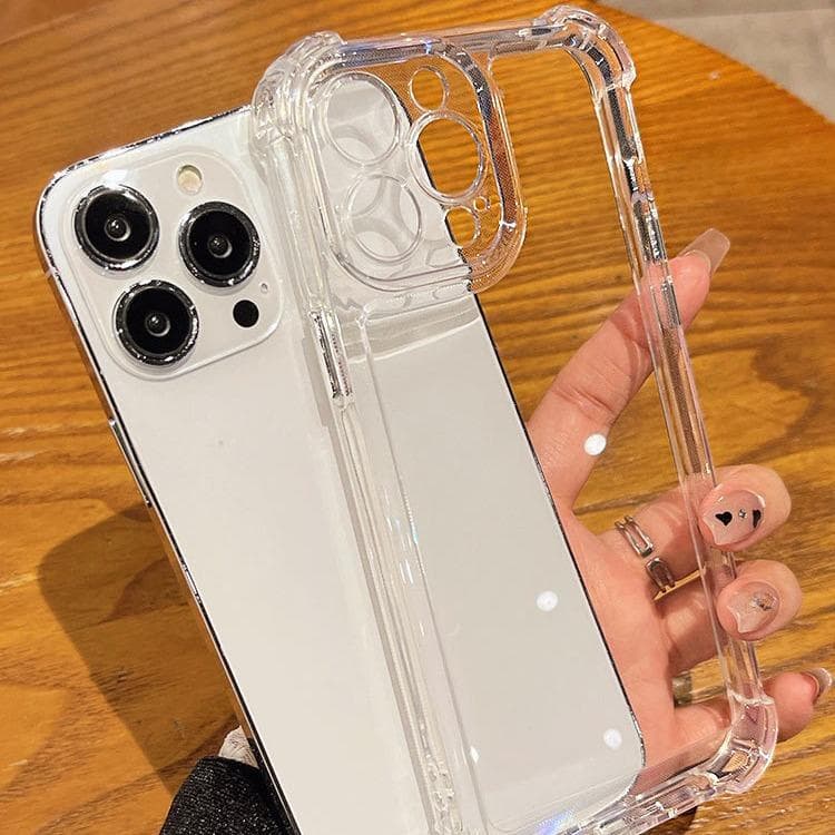 Applicable To IPhone16Pro Mobile Phone Case Transparent All-inclusive Apple 15Max Four Corner Anti-fall 13/12 Silicone Protection X Apple 16Plus