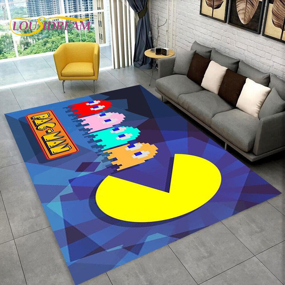 Pacman Retro Classics Game Gamer Area Rug,Carpet Rug for Home Living Room Children Bedroom Sofa Doormat Decor,Non-slip Floor Mat 40cm x 60cm