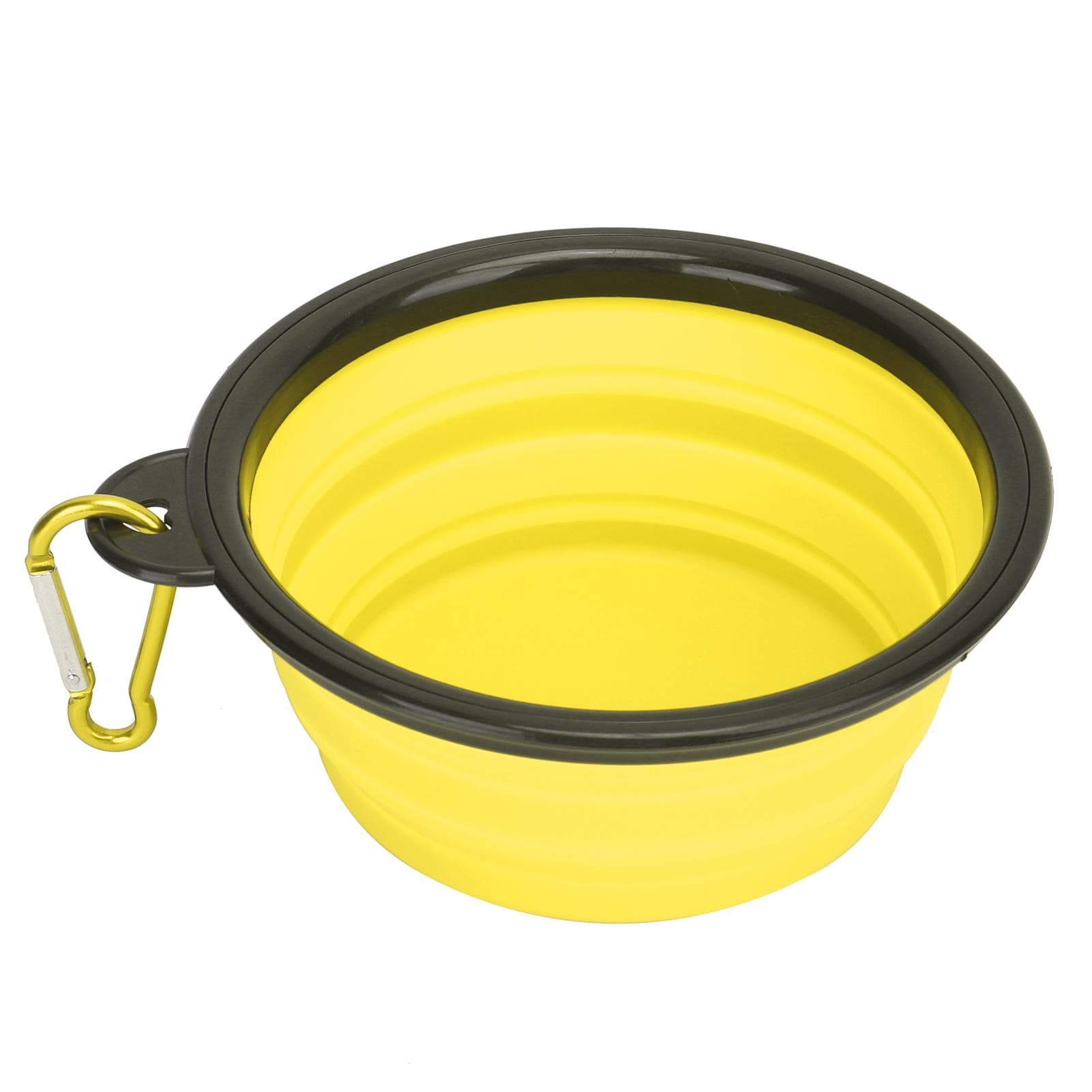 Dog Bowl Portable Easy to Clean Durable Long Lasting Foldable Travel Dog Bowl for Traveling yellow