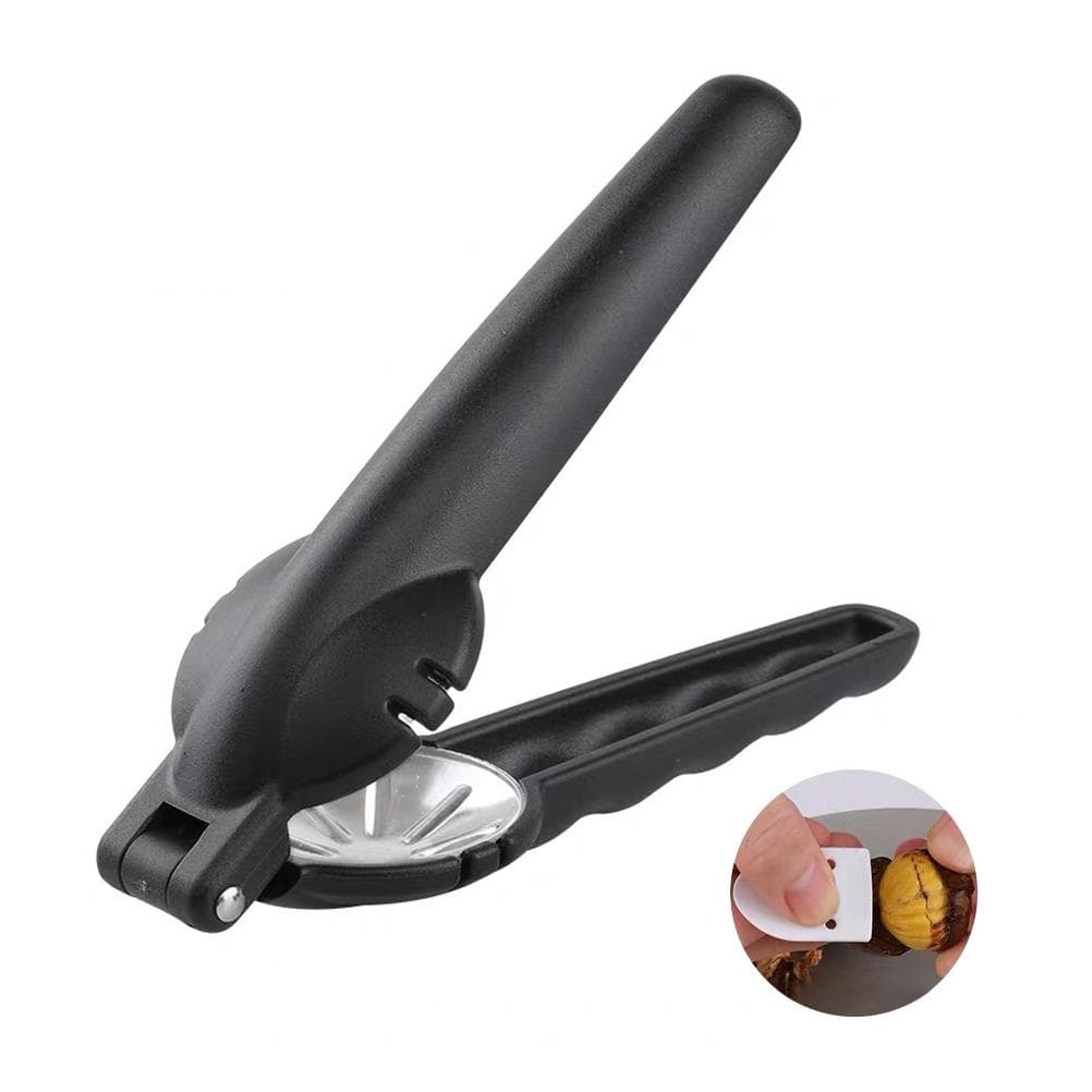 Portable Chestnut Cutter Tool Opener Knife Walnut Opener Multi Function Nutcracker black