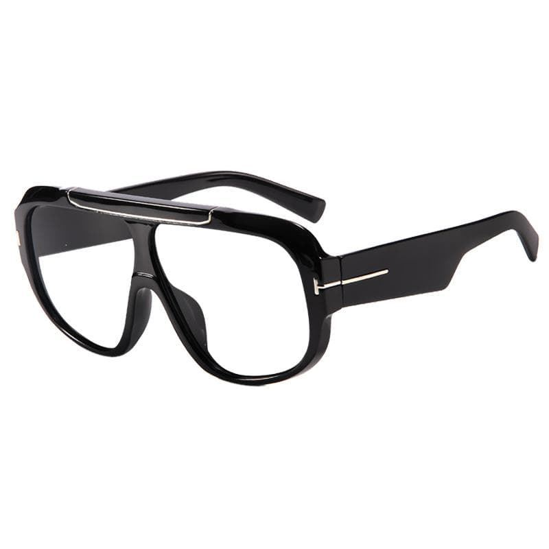 New Large Frame T-Shape Pilot Sunglasses Women Street Style UV Protection Fashionable High-End Feeling Frog Eyes