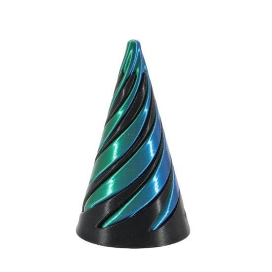 3D Printed Spiral Cone Toy Vortex Thread Illusion Impossible Spiral Cone Passthrough Sculpture Stress Relief Kids Adults Mini Spiral Cone Fidget Toy dark green