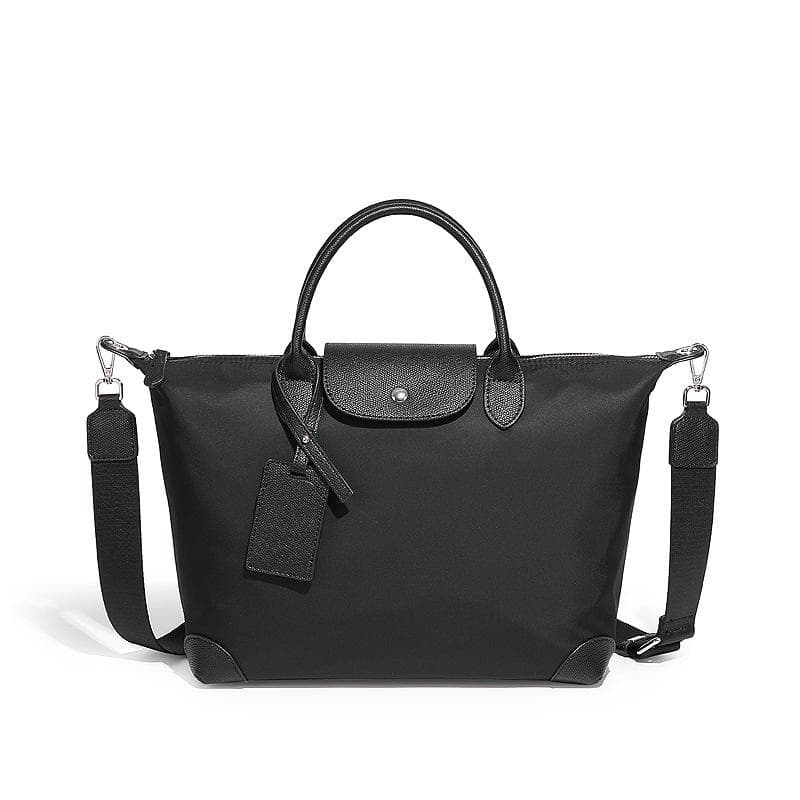 Large-capacity Commuting Solid-color Simple and Light Luxury Style Waterproof Nylon Single-shoulder Crossbody Hand-held Tote Bag