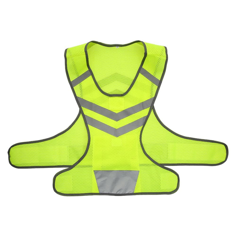 Outdoor Sports Running Reflective Vest Adjustable Lightweight Mesh Safety Gear with 2 LED Lights 0 LED L
