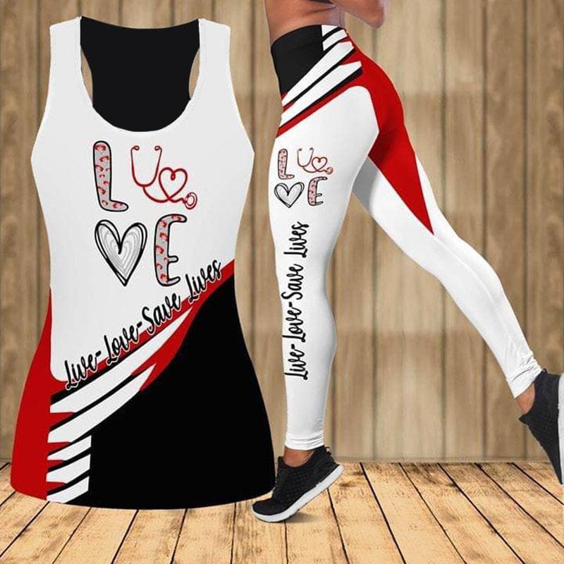 Love Flower Print Yoga Outfit for Women Fashion 3D Printed Workout Leggings Fitness Sports High Waist Casual Yoga Pants 2XL red