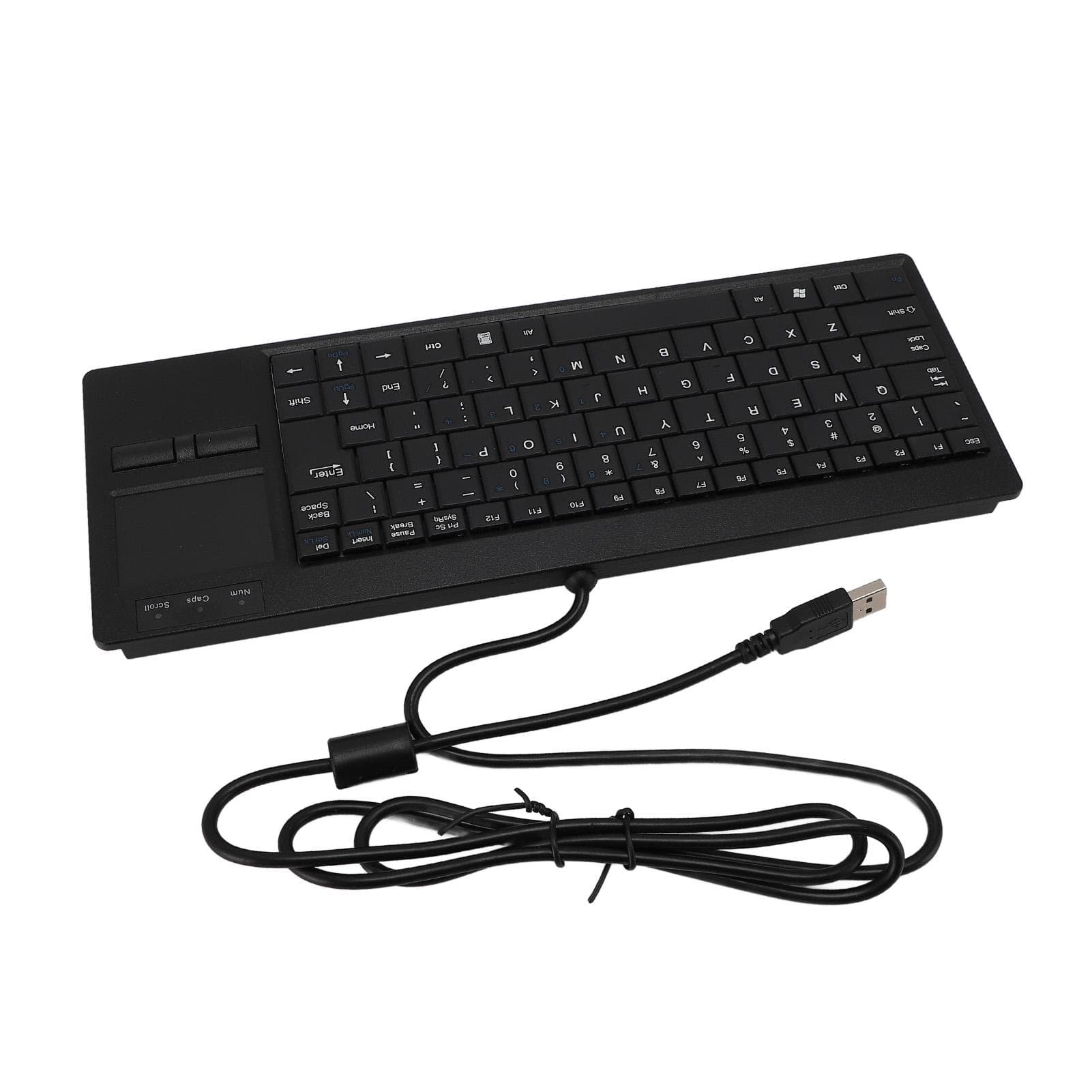 Mechanical USB Keyboard with Touchpad IP68 Water Resistant HUB Support Mini Wired Keyboard for