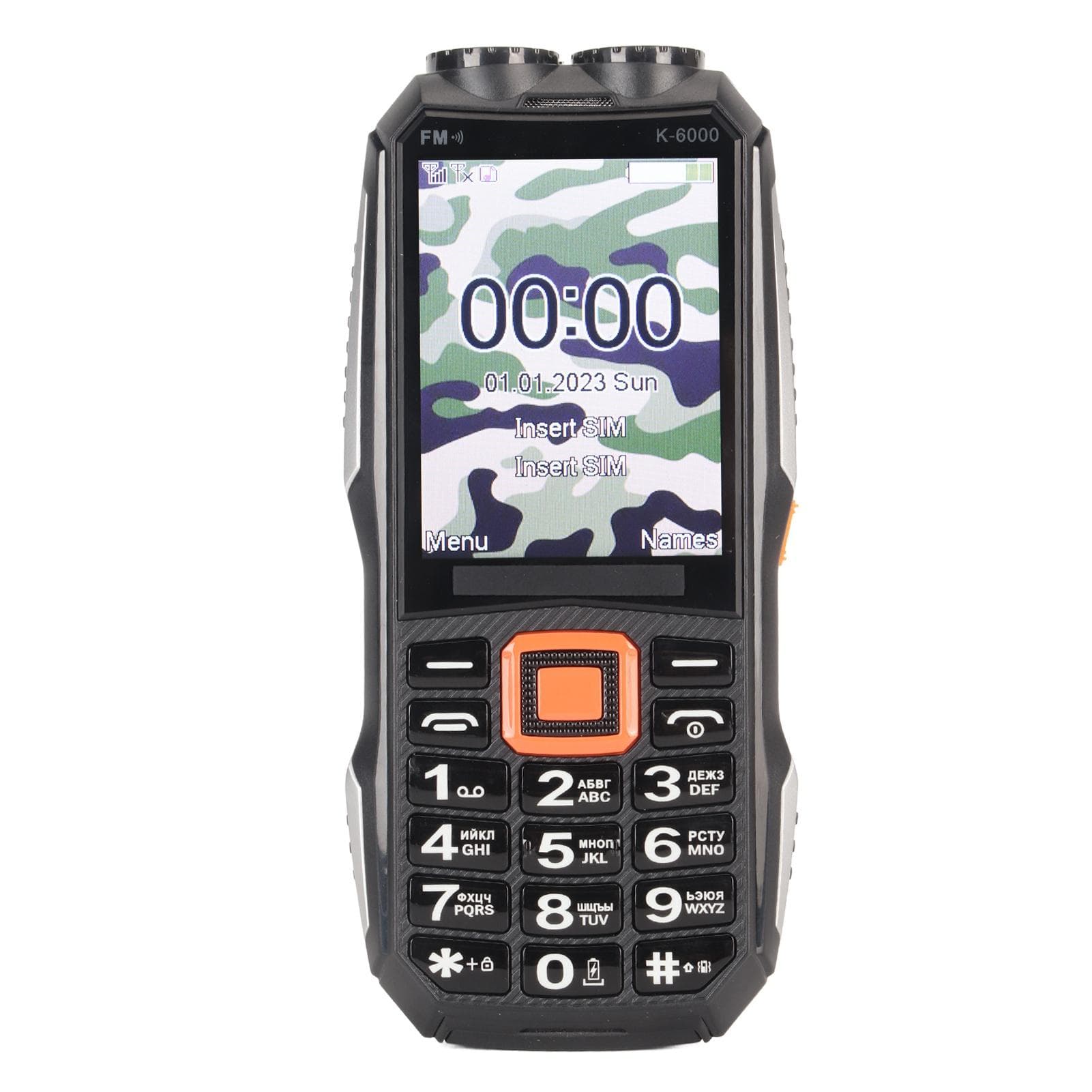 2G Cell Phone Unlocked Dual SIM Large 2.8in HD Screen 6800mAh Large Buttons Cell Phone for Seniors US Plug black