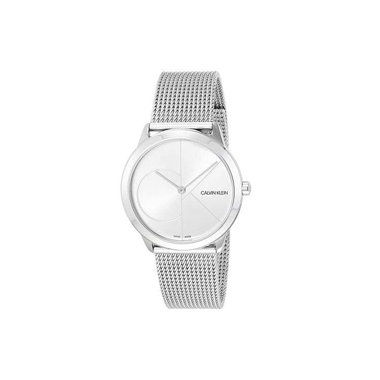 Calvin Klein Ck Quartz Minimalist Series Watch Quartz Movement Stainless Steel Strap Silver Dial Unisex watches K3M2212Z Regular Watch Box,Silver Dial