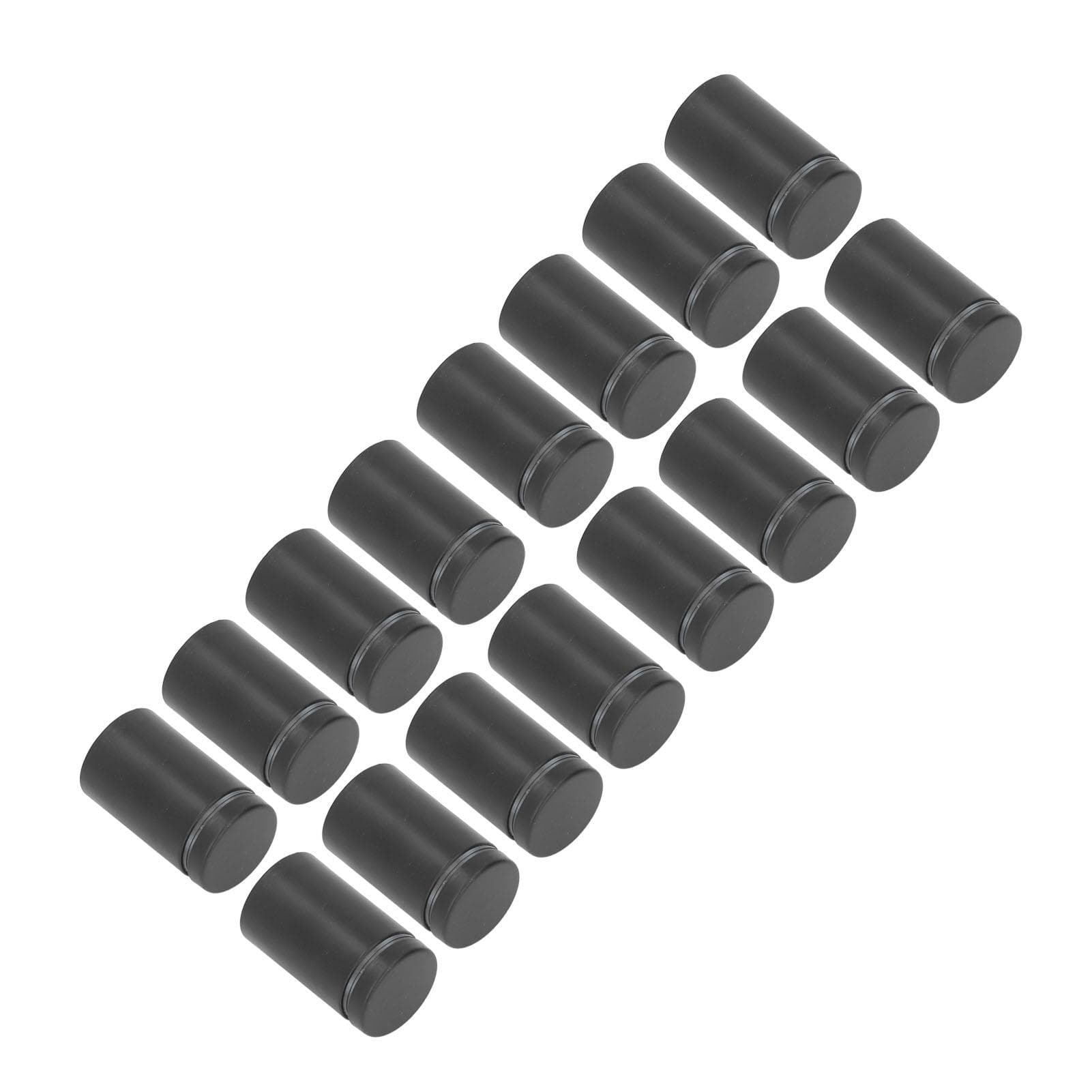 12Pcs Standoff Screws Stainless Steel Wall Mount Advertising Holder Acrylic Glass Nail Black