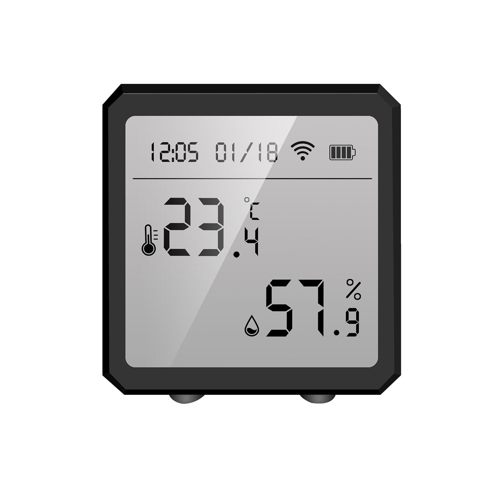 Tuya Smart WiFi Temperature Humidity Sensor Indoor Hygrometer Thermometer APP Remote Control with black
