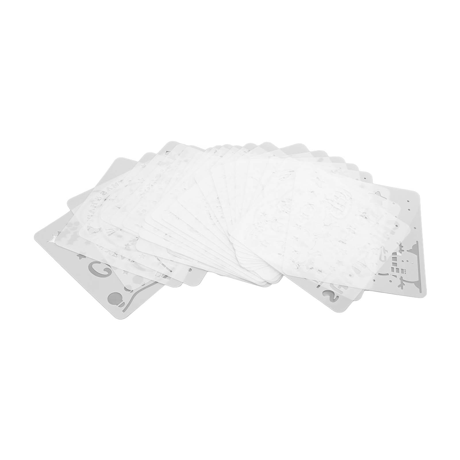 24pcs Wall Stencil Reusable PET Washable Christmas Theme Template for Handicrafts DIY Projects