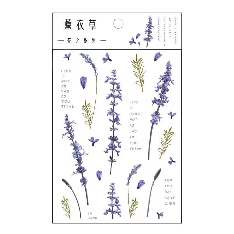 Transparent PET Daisy Stickers Decorative Flower Plant Stickers for DIY Label Diary Stationery Album Journal Scrapbooking Tool