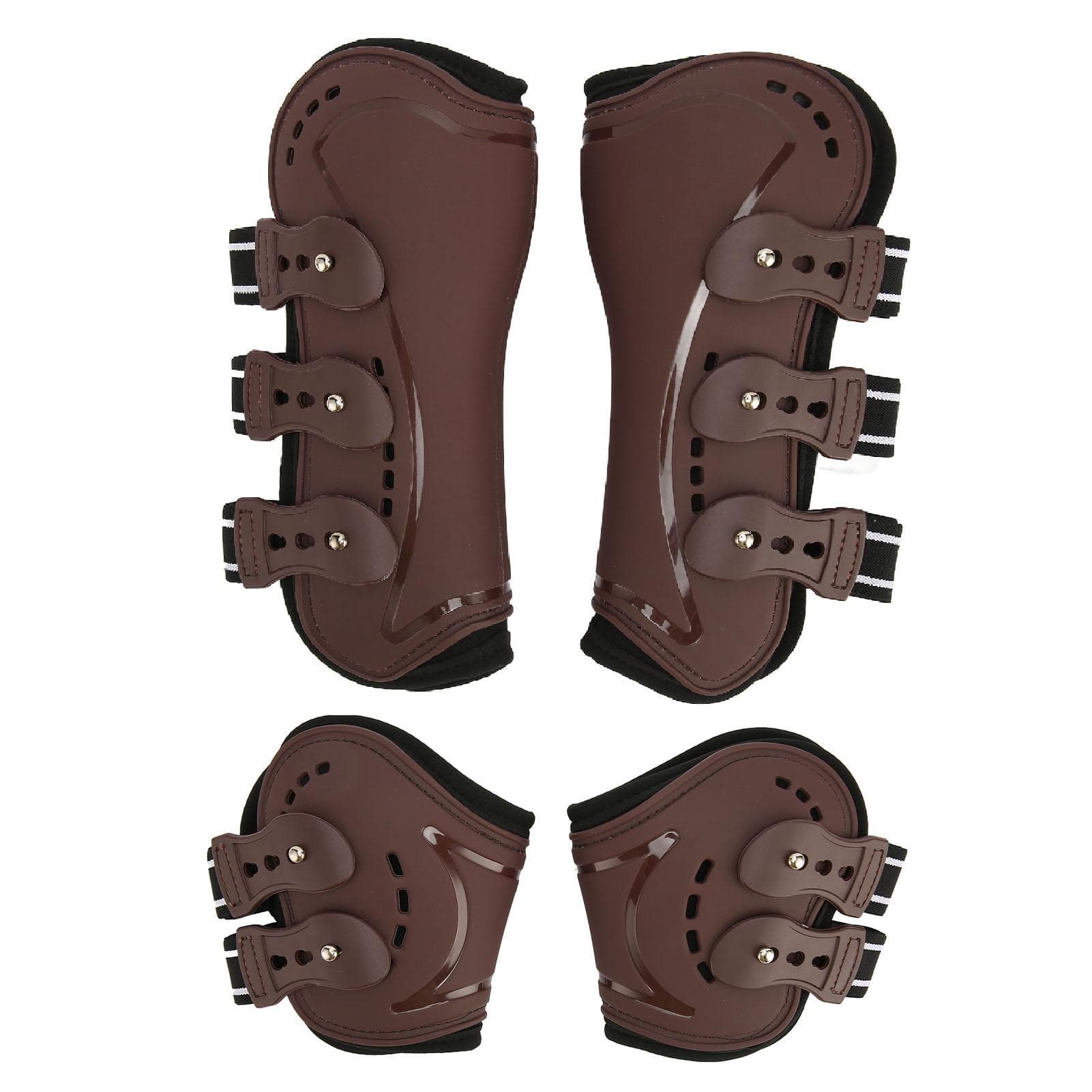 Horse Leg Guard Shock Absorption Protective Lightweight Adjustable Horse Front Hind Leg Boots for Medium
