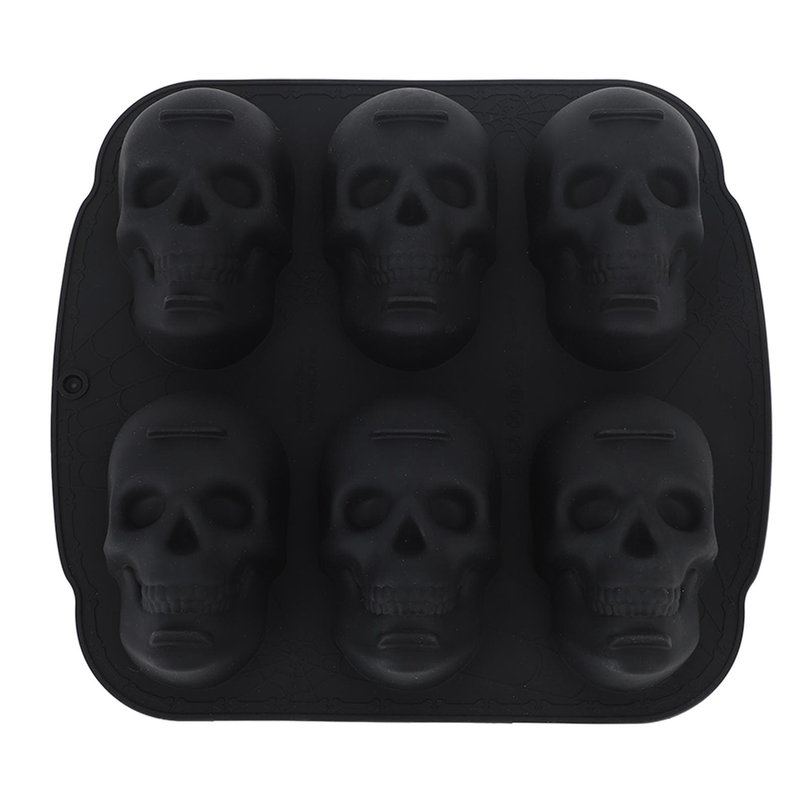 Skull Head Baking Mold Soft Silicone Halloween Skeleton Head Cake Mold for Cake Biscuit Chocolate L