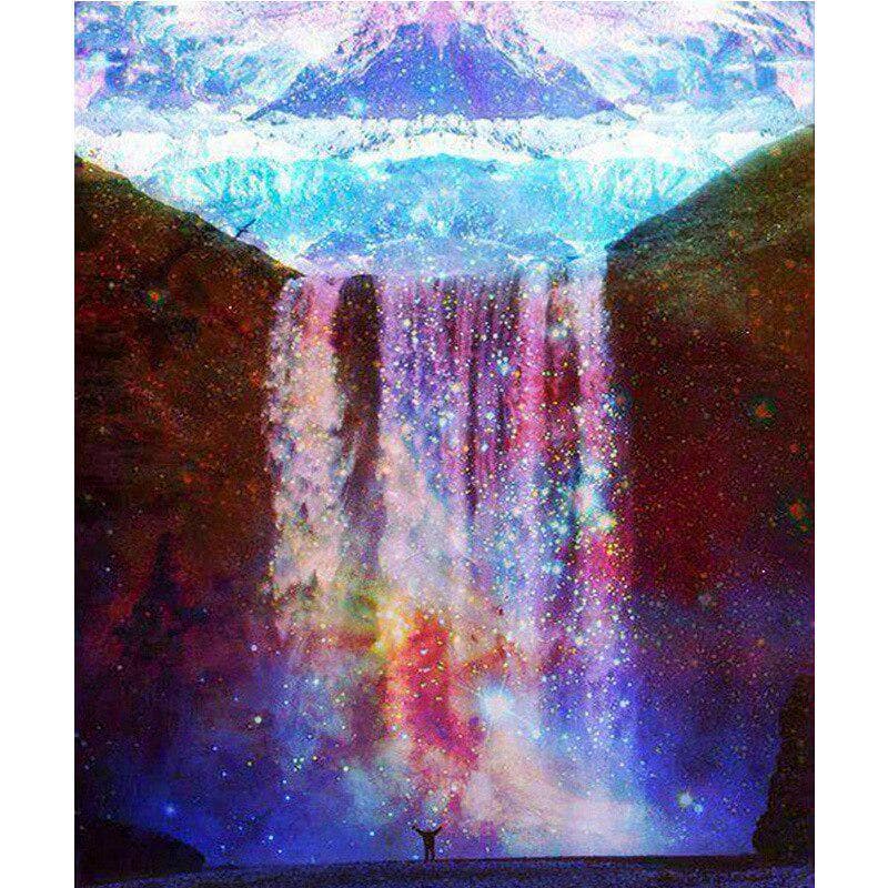 5d Diamond Painting Rainbow Waterfall Scenery Diamond Embroidery Cross Stitch Needlework Rhinestone 20X30CM