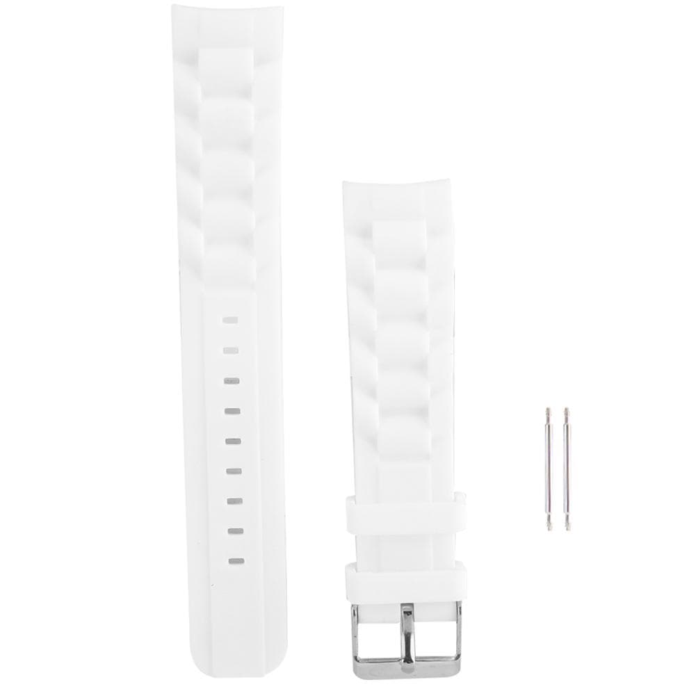 20mm Watch Band Silicone Pin Buckle Watch Strap Replacement Part AccessoryBlack white