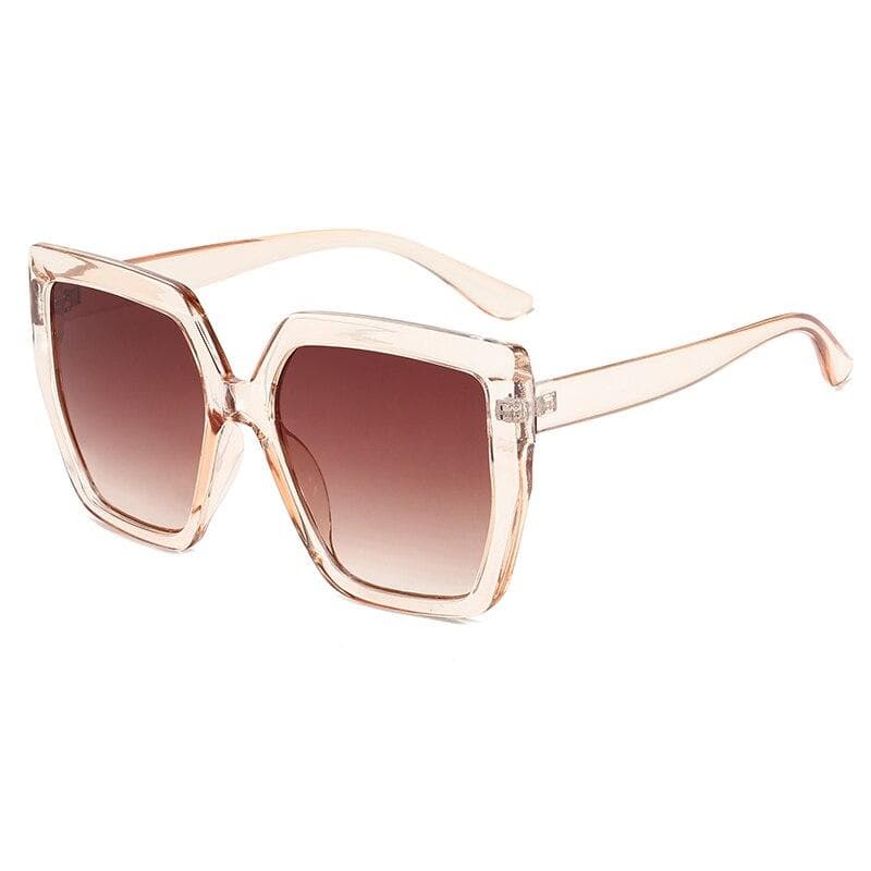 Vintage Oversized Square Sunglasses Women Men Classic Big Frame UV400 Luxury Designer Eyeglasses Trendy Sun Glasses