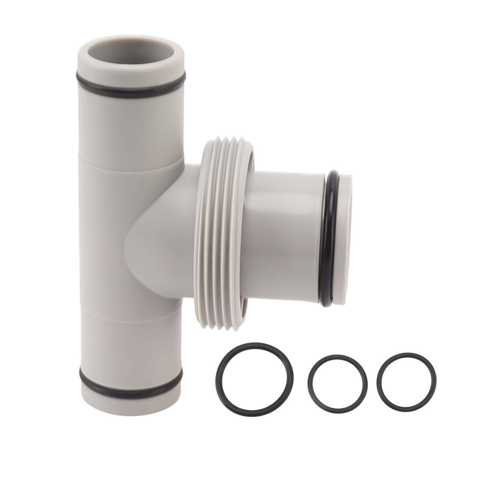 Pool Hose Adapter T Shape Threaded Pump Connector 1.5in to 1.25in Connection Hose Plunger for Pool