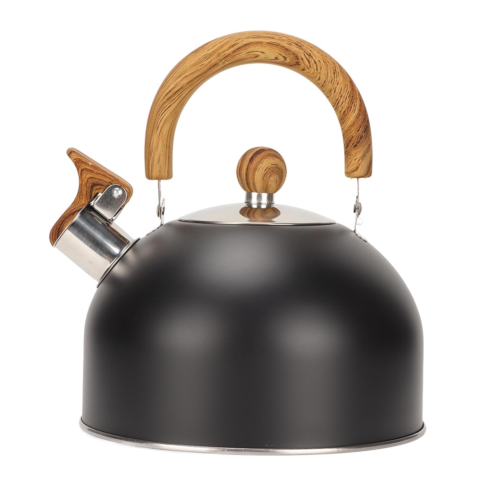 2.5L Stainless Steel Kettle Rustproof Prevent Scalding Whistling Teapot Tea Kettle with Ergonomic L(for 6.5-9kg)