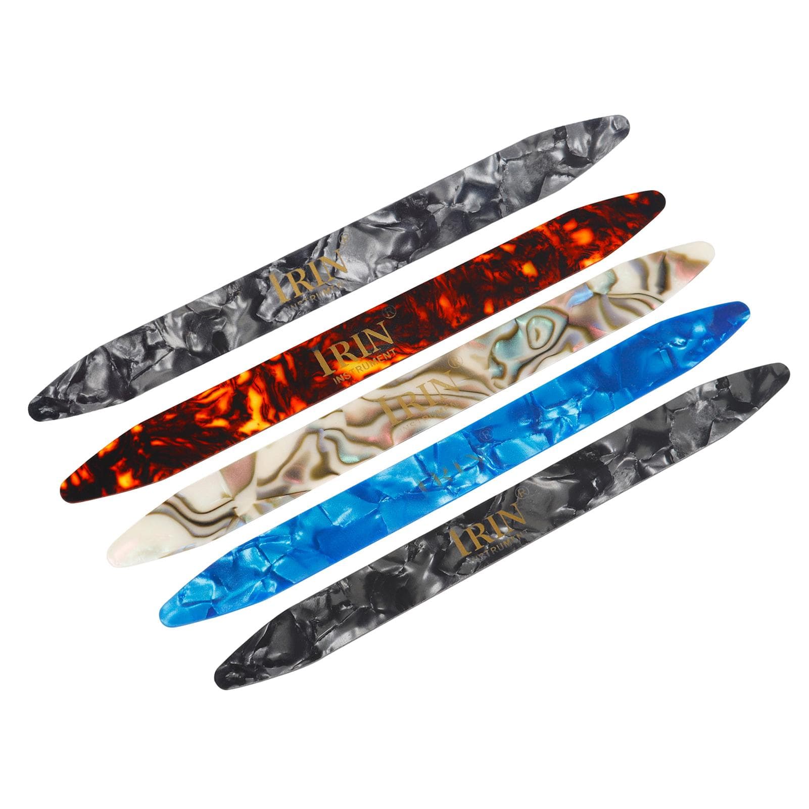IRIN 5pcs Celluloid Picks Plectrum Oud Risha Pick for Yueqin Moon Lute Liu-chin Oud String Musical multicolour
