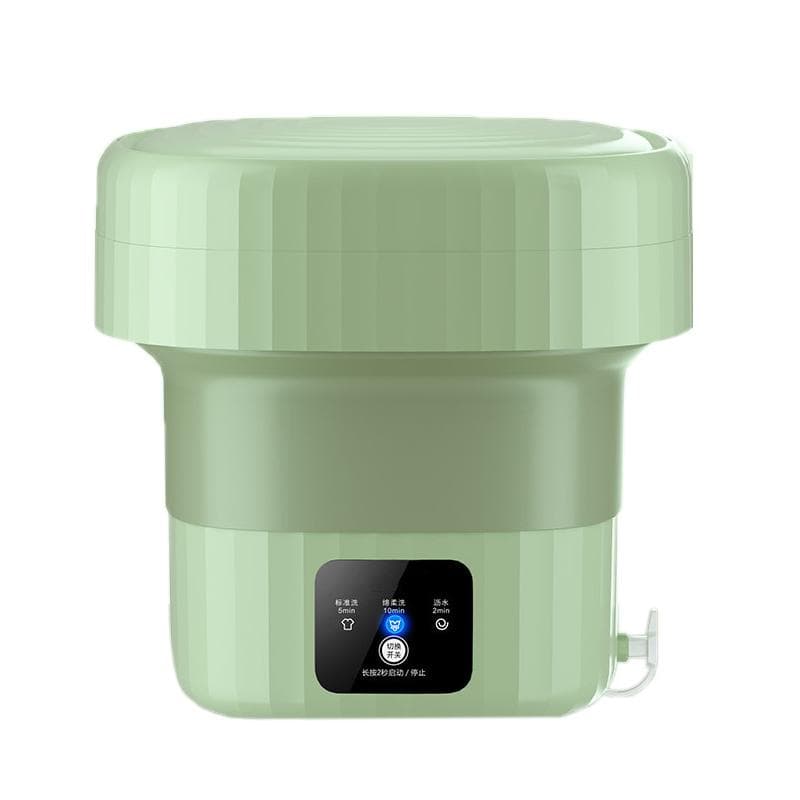 Foldable Mini Washing Machine 6L Portable Laundry Washer for Baby Clothes Underwear Socks RV Travel green