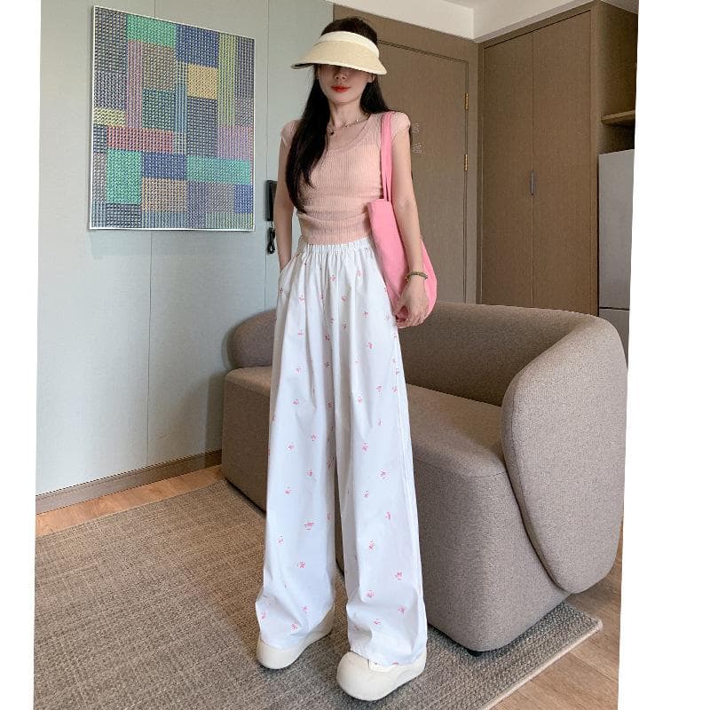 Bow Wide-leg Pants for Women's Drooping New Style Loose and Draped Floor Trousers High-waisted Slimming Yamamoto Pants XL
